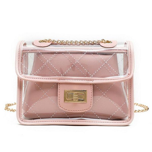 

мода 2pcs плеча женщин прозрачно мешок желе сумка сумка + сцепление