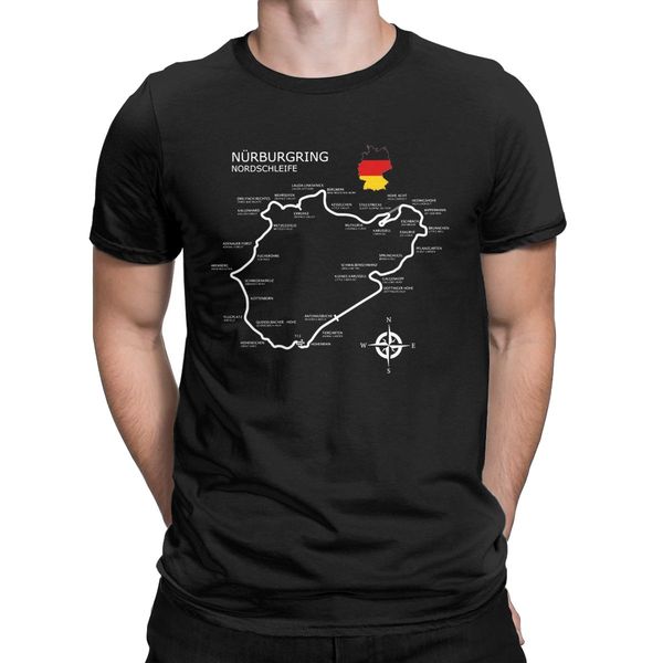 

мужчины t-shirt нюрбургринге гран fun чистый хлопок тройник с коротким рукавом футболки нордшляйфе crewneck одежда подарочные