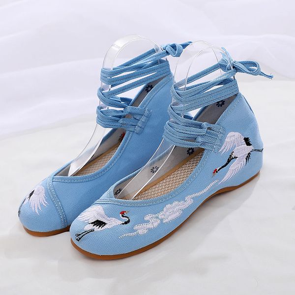 

marlisasa women cute sweet light weight canvas anti skid shoes for dance lady embroidery red shoes retro summer flats h6184y, Black