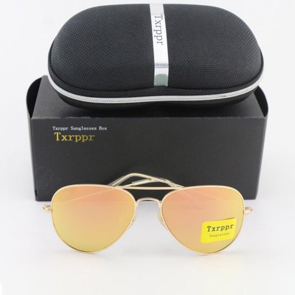 

sunglasses txrppr gold metal frame pink lens fashion for men and women brand designer sport sun glasses with box, White;black