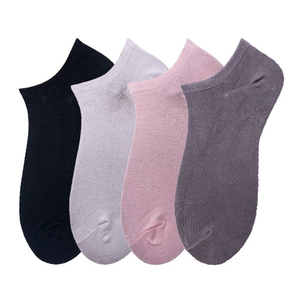 

5pairs combed cotton socks casual short low cut ankle socks, Black