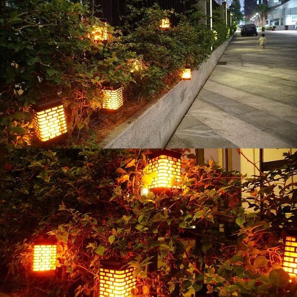 

solar hanging lantern 99 led solar flame light solar garden lights outdoor pathway stairs light security light decoration lamp