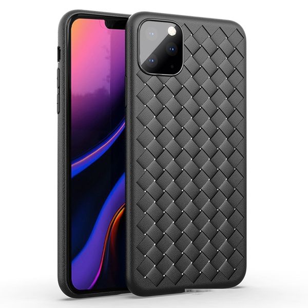 

soft tpu case cover phone cover woven style full coverage anti-knock protect phone case for iphone 11 pro x xs xr max
