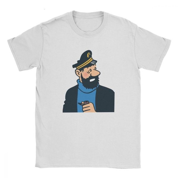 

midnite star awesome captain haddock the adventures of tintin t-shirts for men round collar pure cotton t shirts tee clothing
