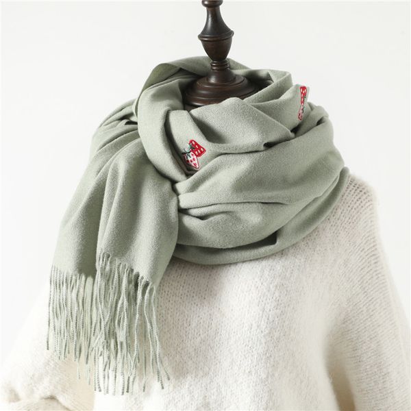 

2020 cashmere scarf women winter warm shawls and wraps design print bufanda thick blanket scarves hijab, Blue;gray