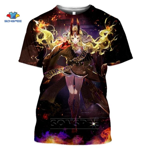 

anime cosplay costume game fate grand order 3d print shirts plus size humor comics men clothing