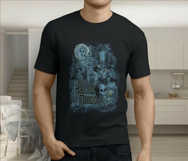 

new popular haunted mansion poster mens black t-shirt s-3xl