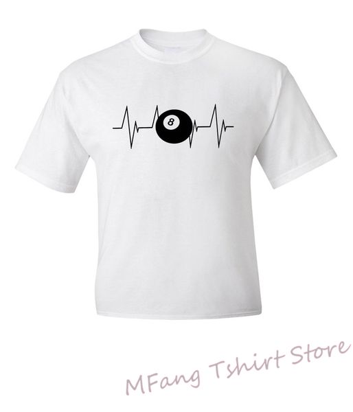 

heartbeat cue sports magic 8-ball mens womens crew neck t-shirt (style# t-0407) 100% cotton o-neck tshirts