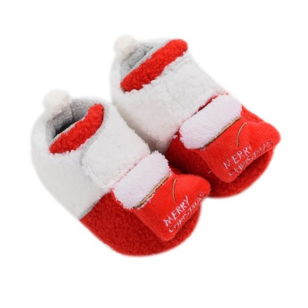 

baby cute christmas santa claus shoes winter anti-slip warm first walkers