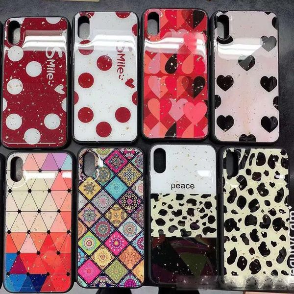 

bling heart leopard heart polka dot spotted epoxy case for iphone 11 pro max xs xr x 8 7 6 samsung s8 s9 s10 plus s10e note 10 10 s20 ultra