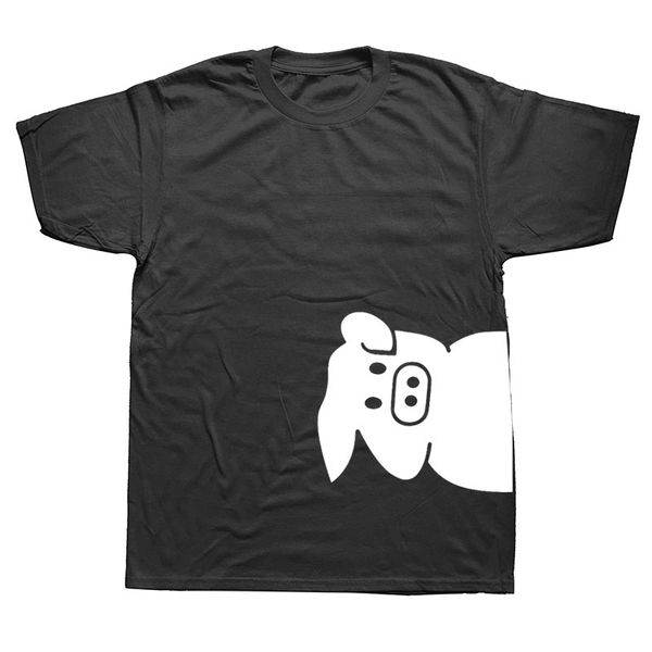 

симпатичные свинья смешные графический t-shirt mens лето стиль мода короткие рукава крупногабаритные streetwear футболки