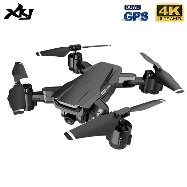 

xkj h3 rc gps drone with electrically adjustable 4k hd camera 5g wifi image transmission foldable quadcopter height hold dron