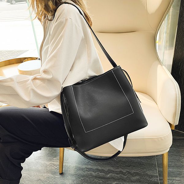 

2020 shoulder bags messenger bags for women fashion bucket bag pu shoulder female handbag women's crossbody