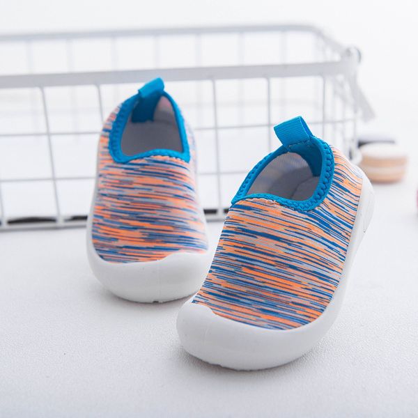 

first walkers 2021 korean soft-soled skin-friendly elastic fabric boy girl walker shoes color matching effective grip toddler