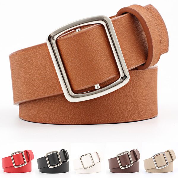 

1pcs пряжка сплава широкий мужской ремень платье waistband без pin декоративный пояс талии ремешок площади пряжка кожа pu женщины мужчины, Black;brown