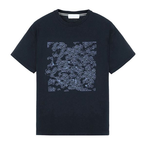 

19SS GRAPHIC TWO T-SHIRT TOPSTONEY Geometric Printing Tee Fashion Classial Loose 6 Colors Men Women Short-sleeved T-shirt HFSSTX0004