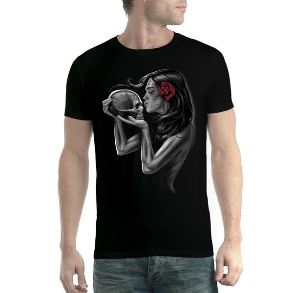 

skull kiss of death mens t-shirt xs-5xl new