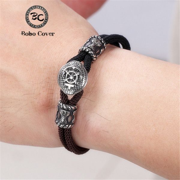 

charm bracelets 2021 navy anchor rope bangles women men stainless steel luxury accessories lover jewelry femme drop, Golden;silver