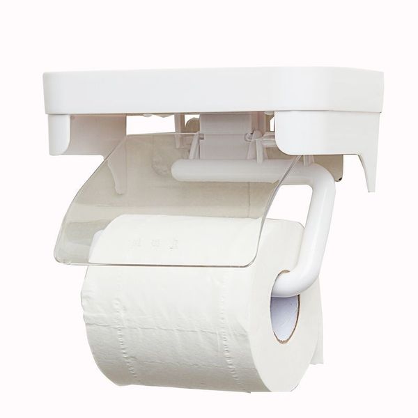 

creative household toilet paper holder storage rack plastic wall-mounted toilet paper roll waterproof bathroom accessories t200425