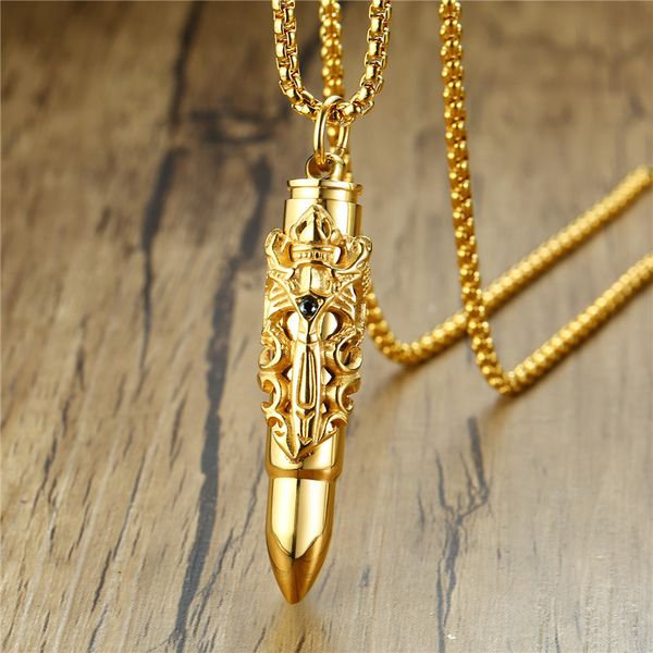 

pendant necklaces modyle rock punk openable for men vintage stainless steel dragon charm male bijoux, Silver
