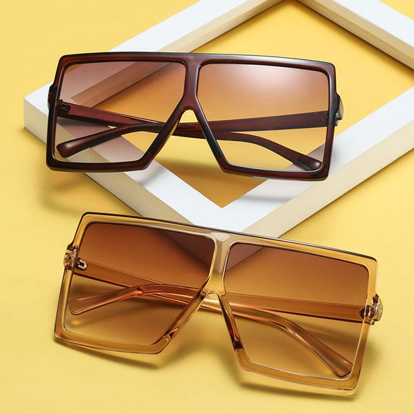 

big frame gradient shades oversized sunglasses square brand designer vintage women fashion sun glasses uv400, White;black