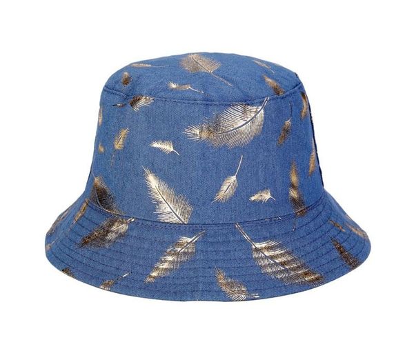 

new summer reversible bucket hats for women panama street hip hop bucket cap men vintage printed fisherman hat m32, Blue;gray