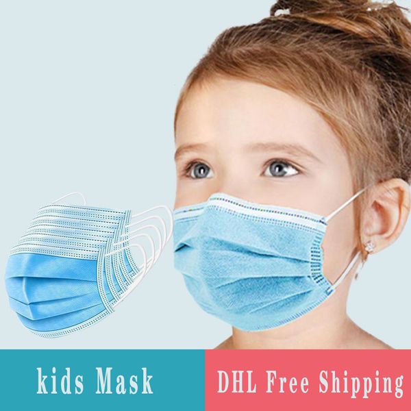 Maschera facciale usa e getta per bambini 3 strati Maschera facciale usa e getta 50 pezzi / borsa Maschera protettiva antipolvere Disponibile