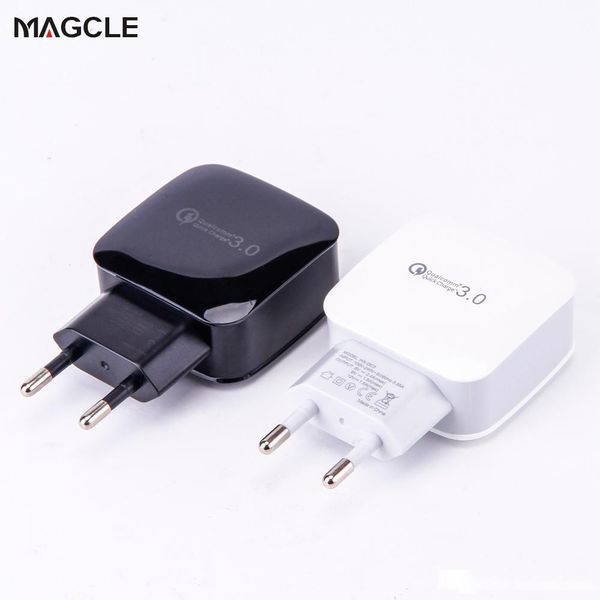 

18w usb travel wall charger with qualcomm quick charge 3.0 fast phone charger for samsung xiaomi for iphone 7 6s black/white
