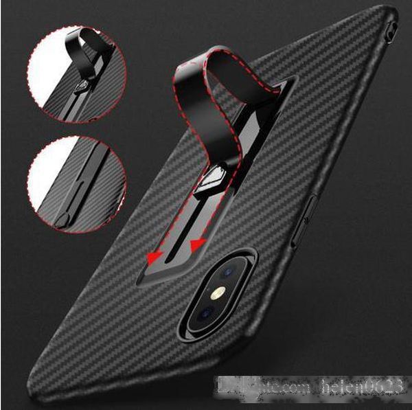 

case for iphone x 8 7 plus 6s plus carbon fiber ring stand radiating shockproof back cover for samsung note 8 s8 plus case