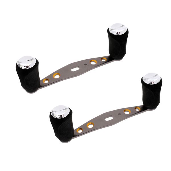 

2x alloy рыболовная катушка ручка для мультипликаторы открытый low profile reel silver