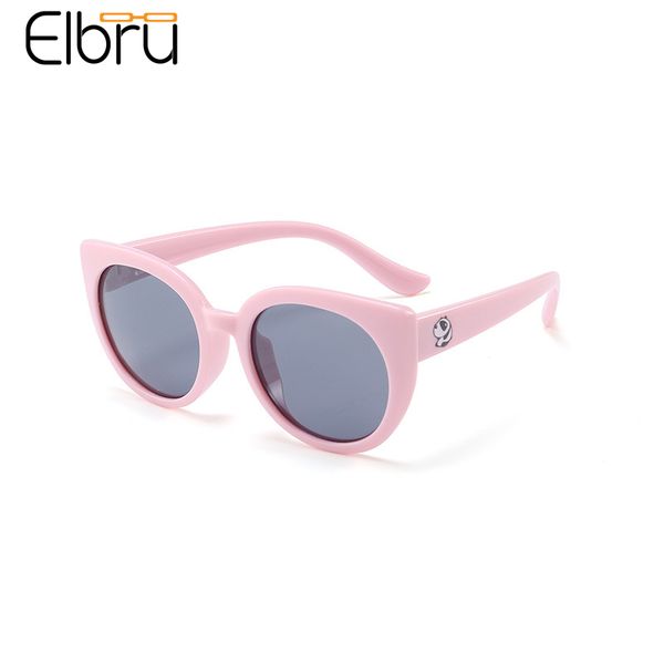 

elbru fashion children sunglasses round silicon frame sun glasses kids outdoor ultraviolet-proof eyeglasses for girls and boys, White;black