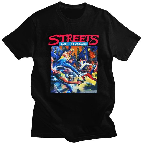 

trendy streets of rage t-shirts for men short sleeved print video game axel golden axe blaze t shirts cotton tee clothes
