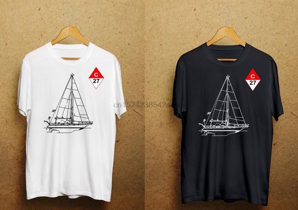 

catalina 27 strictly sail blackwhite t-shirt size s - 3 xl dw1