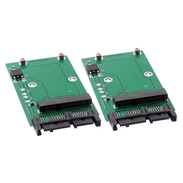 

2 pieces msata ssd to 1.8inch (7 9pin) micro sata 16pin adapter converter card pcba