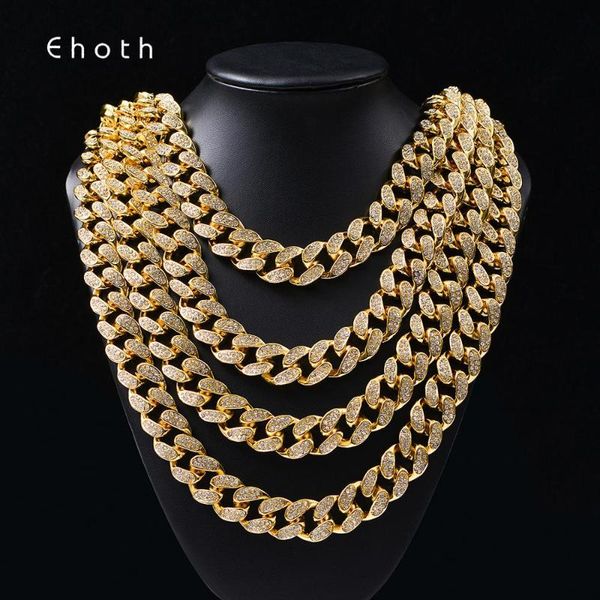 

20mm men hip hop iced out bling full pave rhinstones chain necklace fashion cz miami cuban chains necklaces hiphop for unisex, Silver
