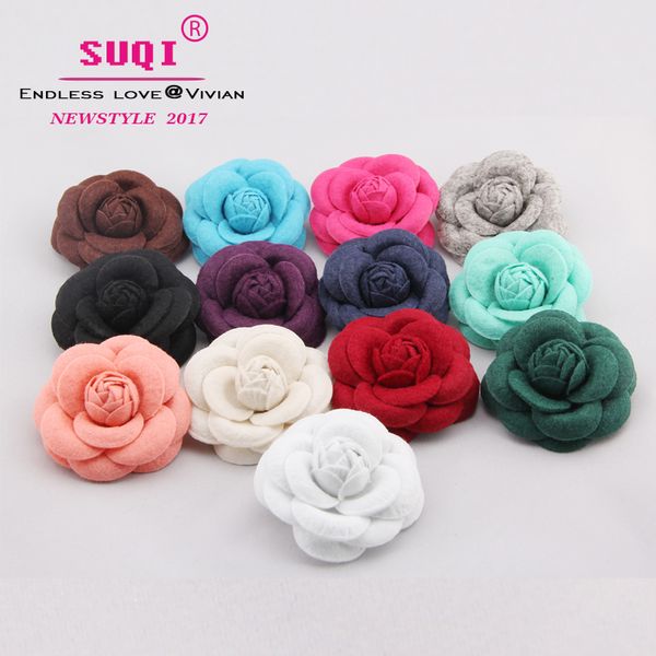 

ellv new fashion women pin vintage handmade fabric brooches jewelry badge rose flowers brooch pins for girlfriend classic gifts, Gray
