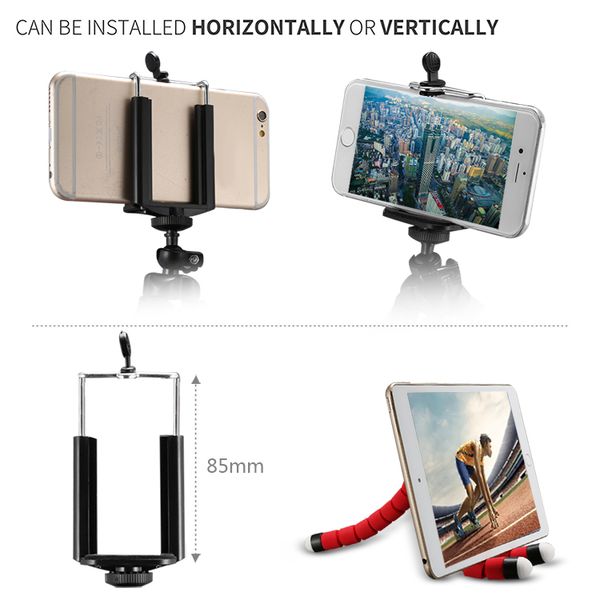 

flexible ocs tripod phone holder universal stand bracket for cell phone car camera selfie monopod with bluetooth remote shutter6546