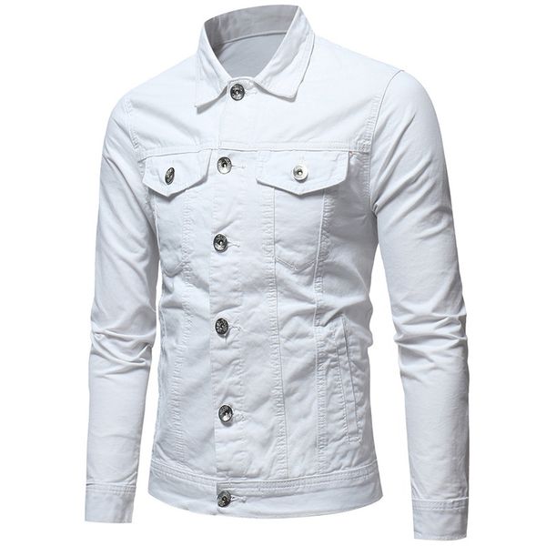 

2020 autumn and winter new style solid color cowboy simple men's casual slim fit short jacket cowboy, Black;brown