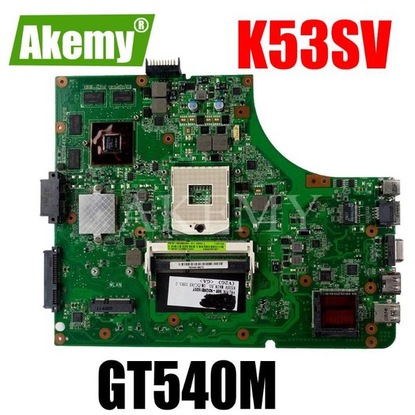 

k53sv lapmotherboard for asus k53sm k53sc k53sj k53s a53s original mainboard k53sv rev2.1/2.3/2.4 usb 3.0 gt540m 1g 8*memory