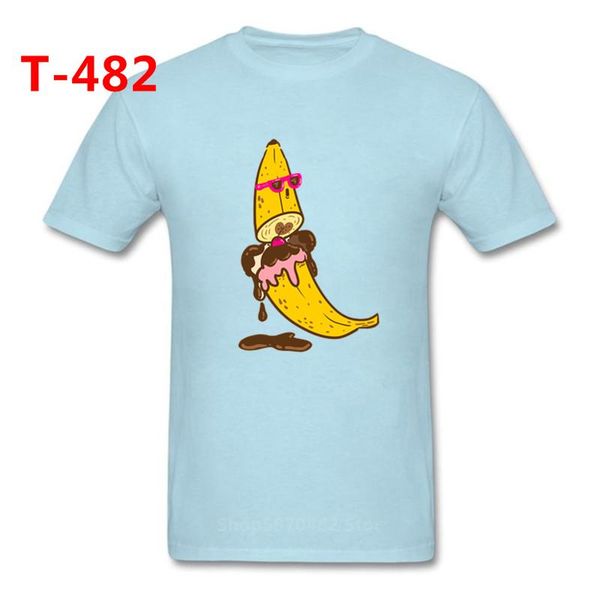 

banana t shirt spoof printed banana split melted chocolate t-shirt humor men's banana disrobe funny design shirt homme camisetas