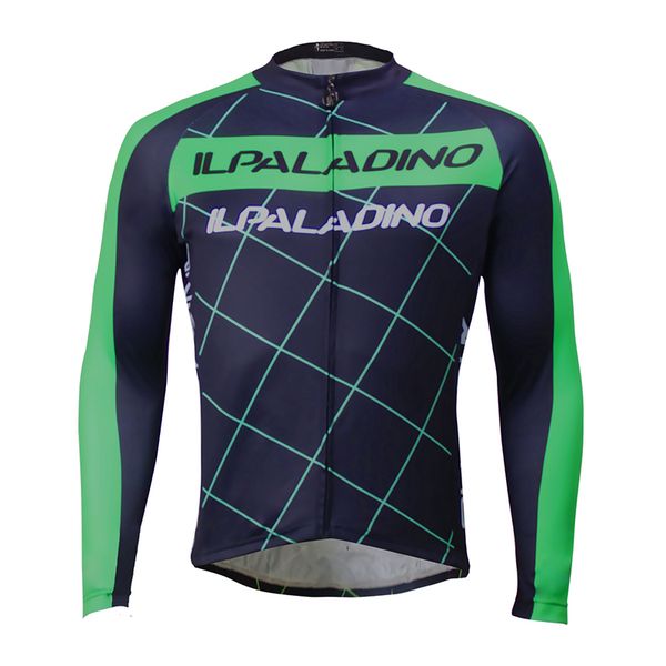 

racing jackets ilpaladino autumn and spring cycling long sleeve design mens polyester jerseys quick dry full zipper wear, Black;red