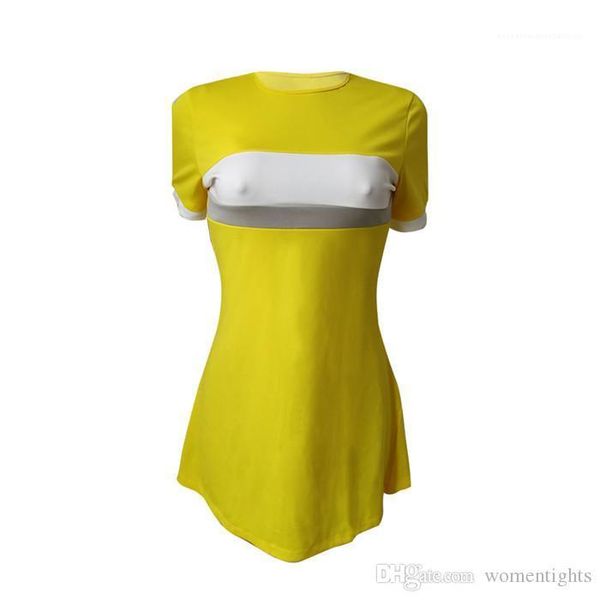 

slim fit t shirt dress solid color short sleeve sports casual famale dress womens summer designer, Black;gray