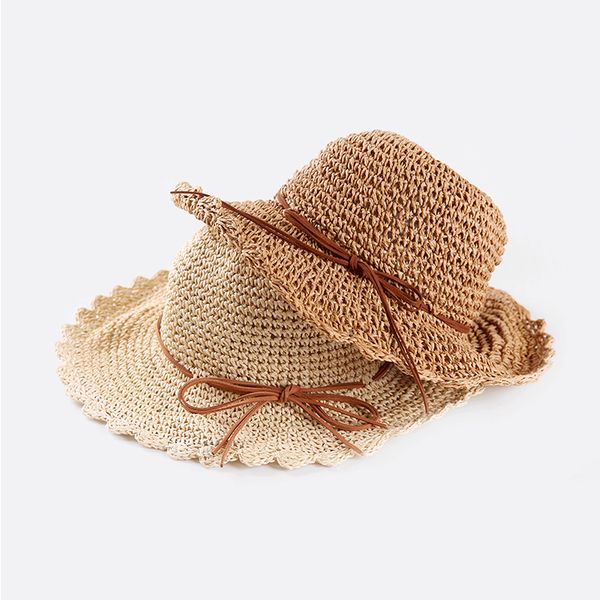 

wide brim hats mingjiebihuo summer straw hat lady korean version small fresh big sunshade outdoor sunscreen women girls fashion sun cap, Blue;gray