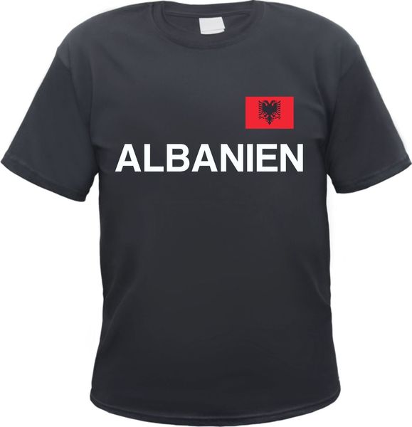 

albania t-shirt - with flag print - black or white - size s to 3xl