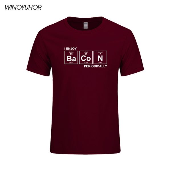 

summer style chemical bacon t shirts men short sleeve cotton funny chemistry science t-shirt camisetas tee