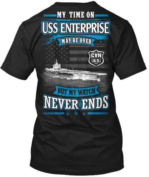 

uss enterprise cvn 65 my time on may be over cvn 65 popular tagless tee t shirt