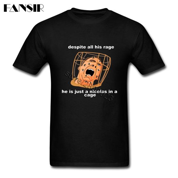 

большой мужчины tshirt николас кейдж с коротким рукавом чистый хлопок o-образным вырезом футболки для мальчика tshirt