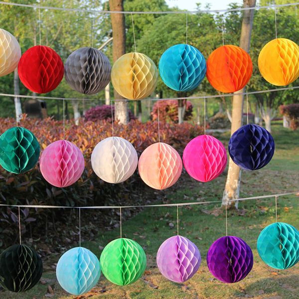 

5pcs 2'' 4'' 6'' 8'' tissue paper honeycomb ball decorations birthday party baby shower wedding aniv