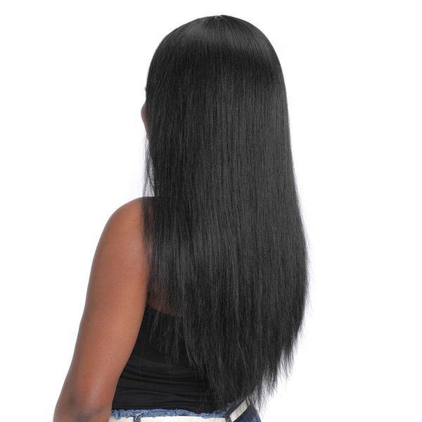 

2020 new lace frontal wigs with baby hair straight peruvian remy human hair full lace front wigs for black women