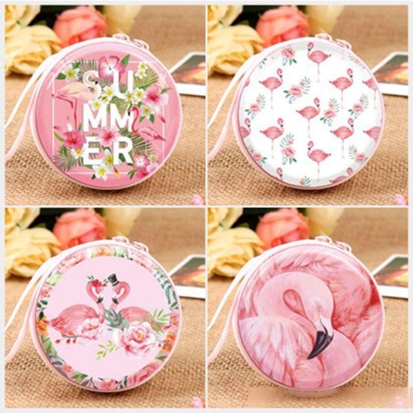 

flamingo unicorn cute kawaii earphone earbud storage carring case mini headphone bag